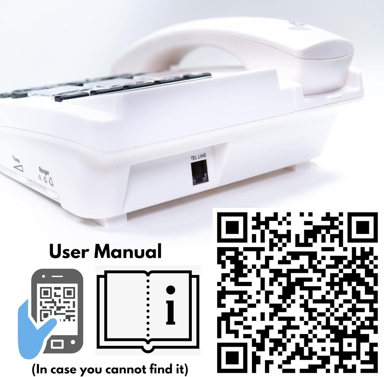 VOCA Big Button Phone for Seniors, CP130 Amplified Telephone, Caller ID Display, Hand Free Speaker Phone, Loud Phone for Hard of Hearing & Visually Impaired