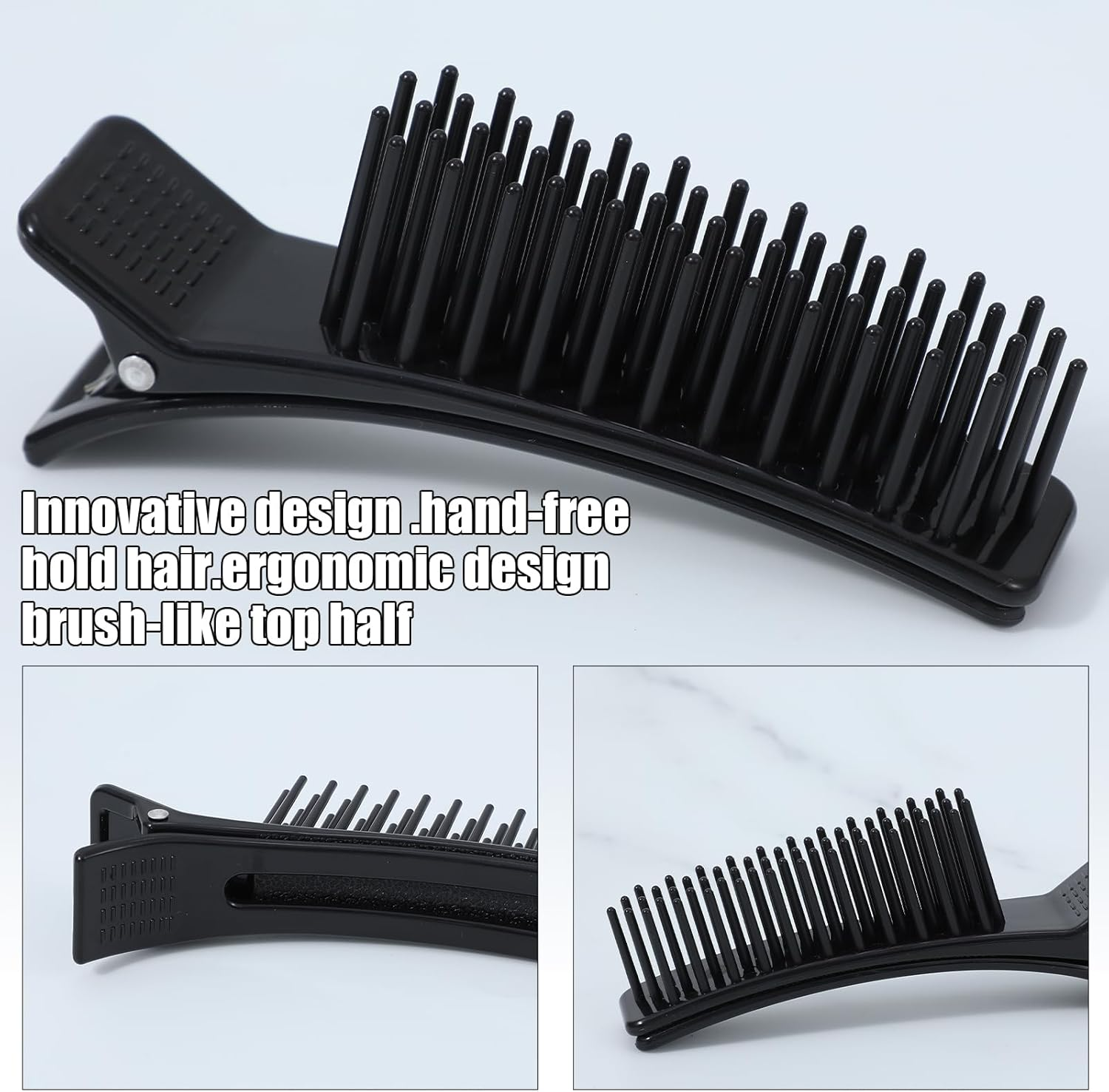 2Pcs Grip Sectioning Clips for Styling Sectioning, Ymapinc Duckbill Styling Hair Cutting Clips with Non-Slip Professional Alligator Grip for Parting Cutting, Coloring, Salon, Barber image number 1