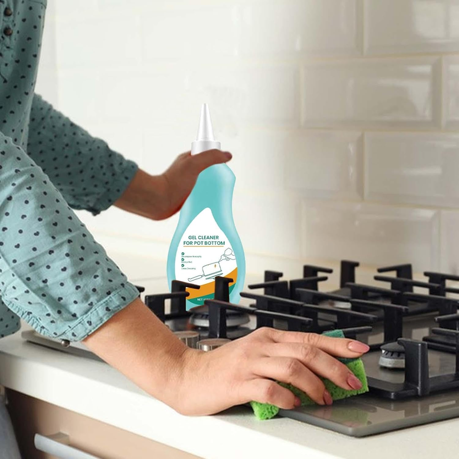 Magic Gel Cleaner for Pots and Pans, Household Cleaners 150Ml Wash Pot Gel Scale Cleaner, Effective Rust Remover Polishing Cleaner for Stove, Stainless Steel Cookware