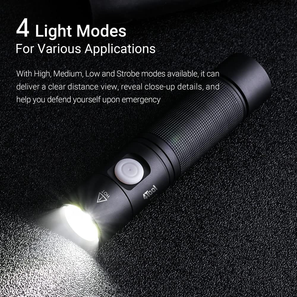 NEXTORCH LED Torch Rechargeable 1400 Lumens Handheld Torches High Powered EDC Flashlight Camping Light Super Bright Torch for Emergency, Camping and Hiking ED10