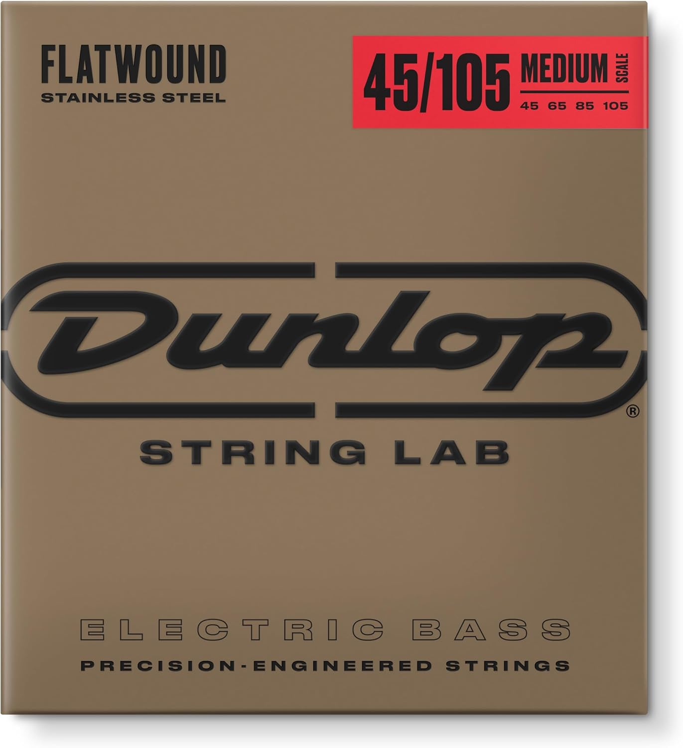 Dunlop DBN45105 Nickel Medium 4 String 45-105 Stainless Steel Bass Guitar Strings