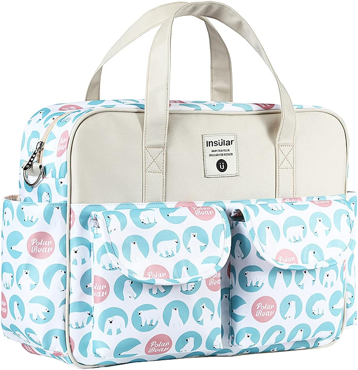 RAYWE Portable Diaper Bag Handbag Mummy Bag Travel Bag for Newborn Infant Necessities Supplements image number 6