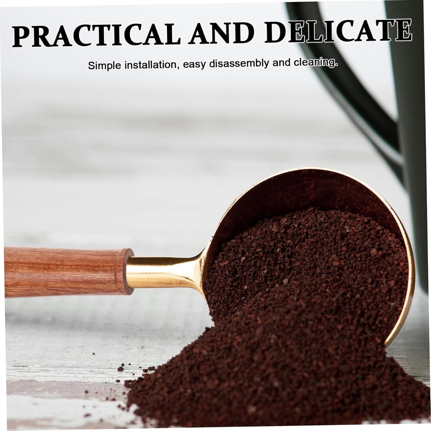 STOBAZA Espresso Machine Accessory Tea Portafilter Wooden Handle Bottomless Replacement Part image number 6