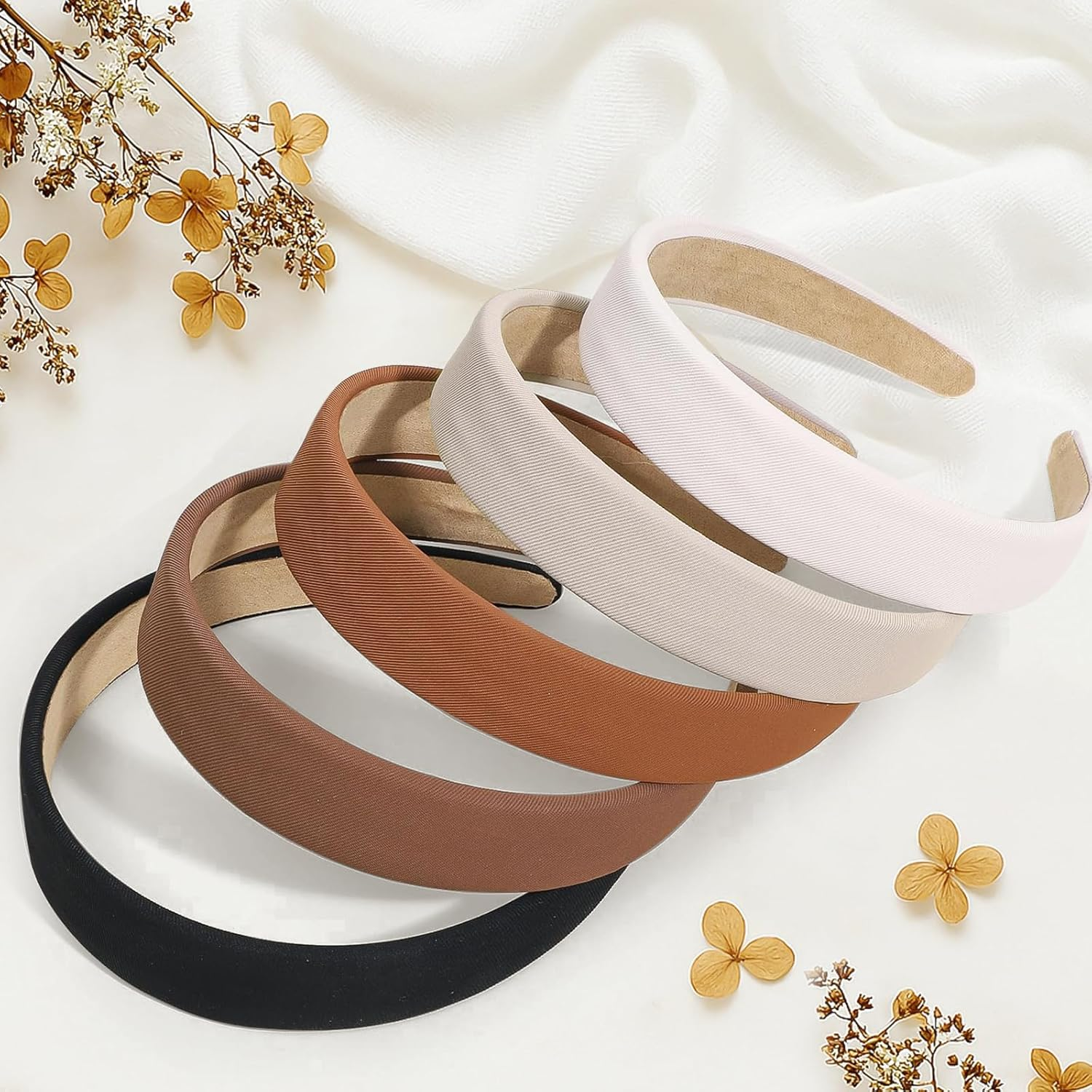 Women'S Wide Headband 5 Pieces Wide Headband Non-Slip Hair Band Headpiece Girls Fashionable Headbands for Girls Women Children image number 3