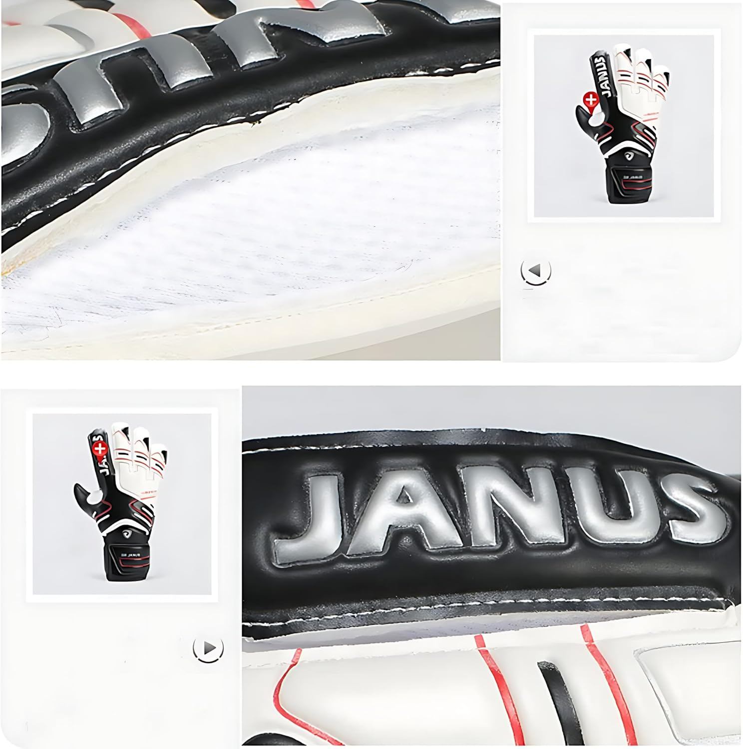 Janus Goalkeeper Gloves for Youth & Adult Premium Quality Latex Palm; Finger Spine Protection & Double Layer Wristband. Goalie Gloves for Men, Women, Boys & Girls image number 6