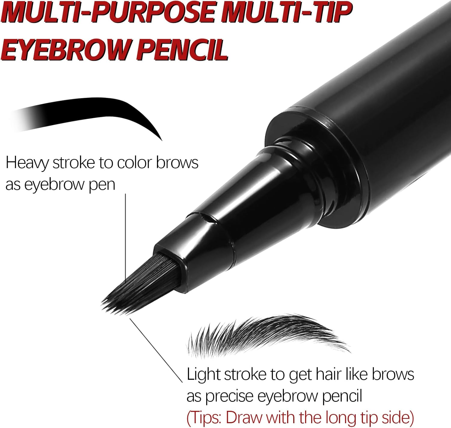 Apooliy Waterproof Eyebrow Pen，Long Lasting Eyebrow Pencil，Creates Hair-Like, Natural-Looking, 3D Eyebrows,Eye Brow Makeup Pen for Women image number 4