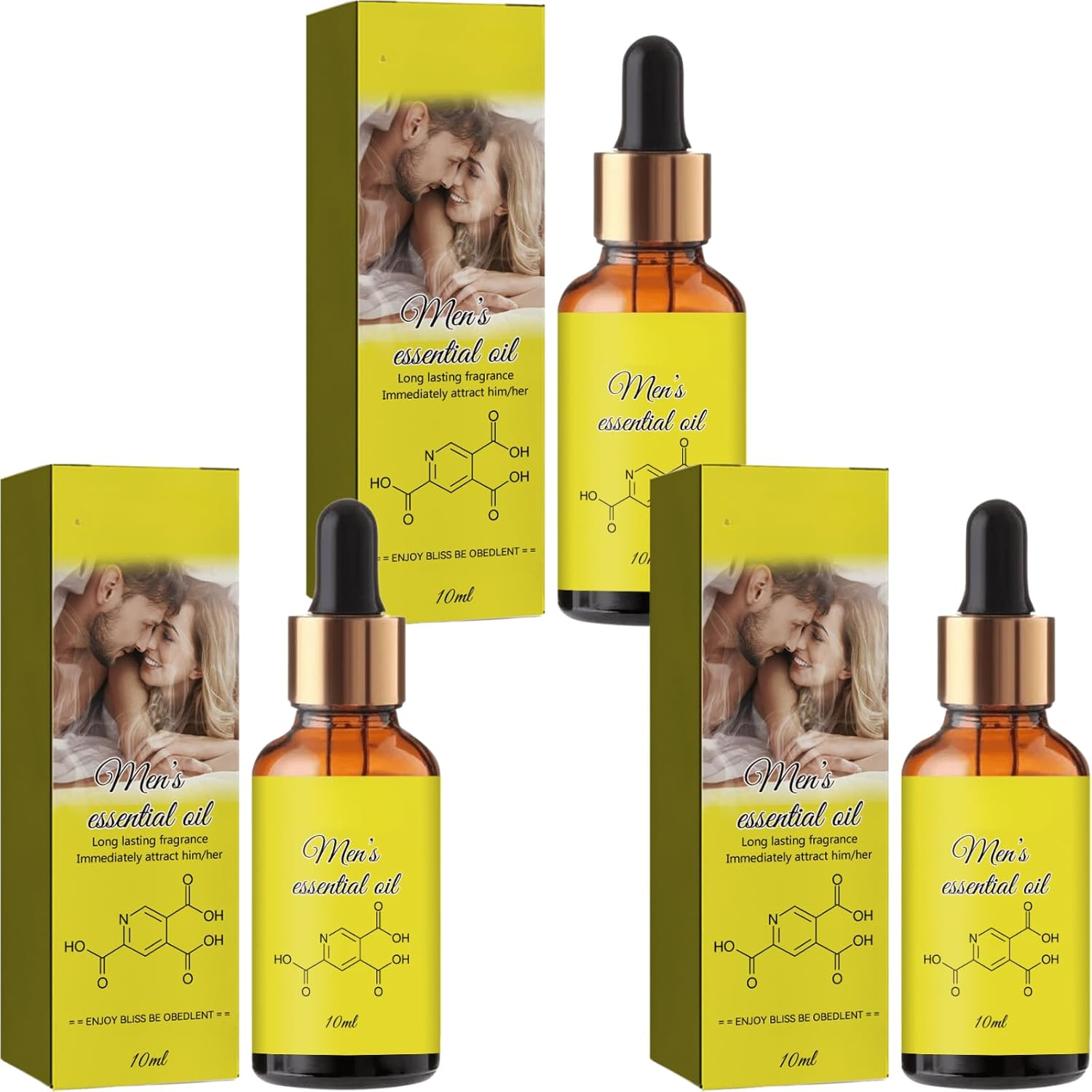 Pheromone-Inspired Body Oil for Men &ndash; Natural Fragrance Essential Oil with Subtle Long-Lasting Scent &ndash; Lightweight Personal Perfume for Neck, Wrist & Skin (2Pcs)