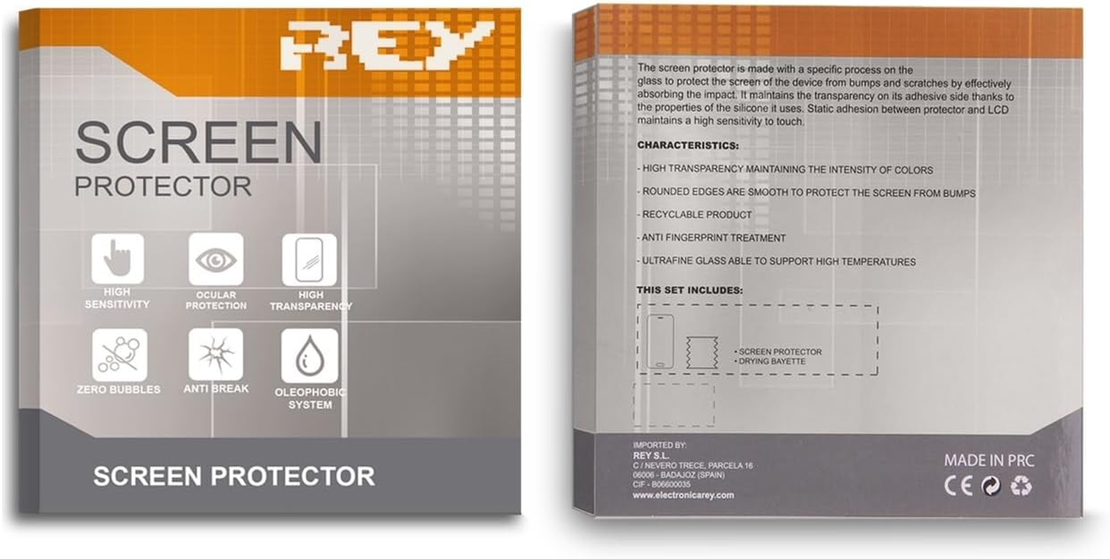 REY Pack of 7 Screen Protectors for Gopro Hero13 Black (Pantalla Trasera) (Plastico Cuadrado) Premium Quality