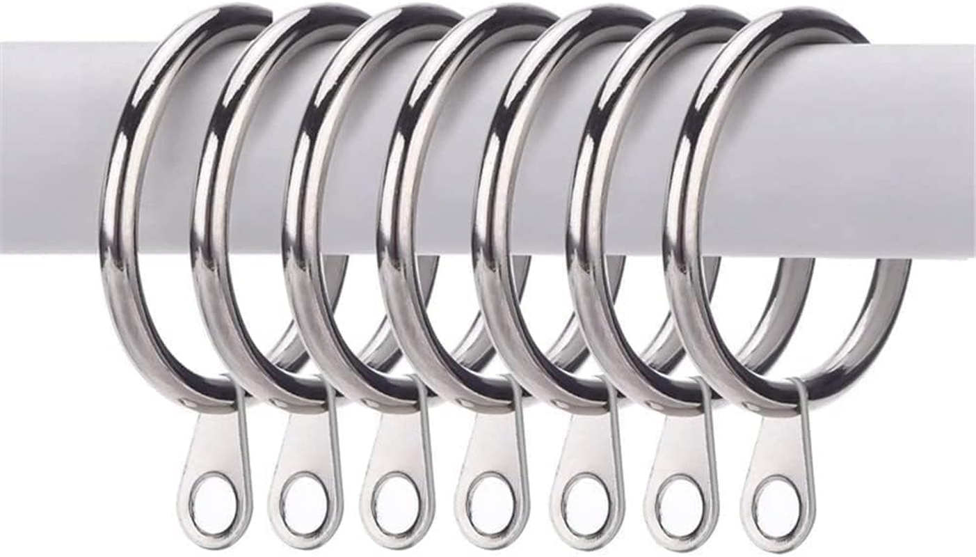 WYJREES 40 Pack Curtain Rings 32Mm Metal Drapery Curtain Rings Hanging Rings Curtain Rods Hooks for Curtains and Rods, Drape Sliding Eyelet Rings(Silver) image number 3