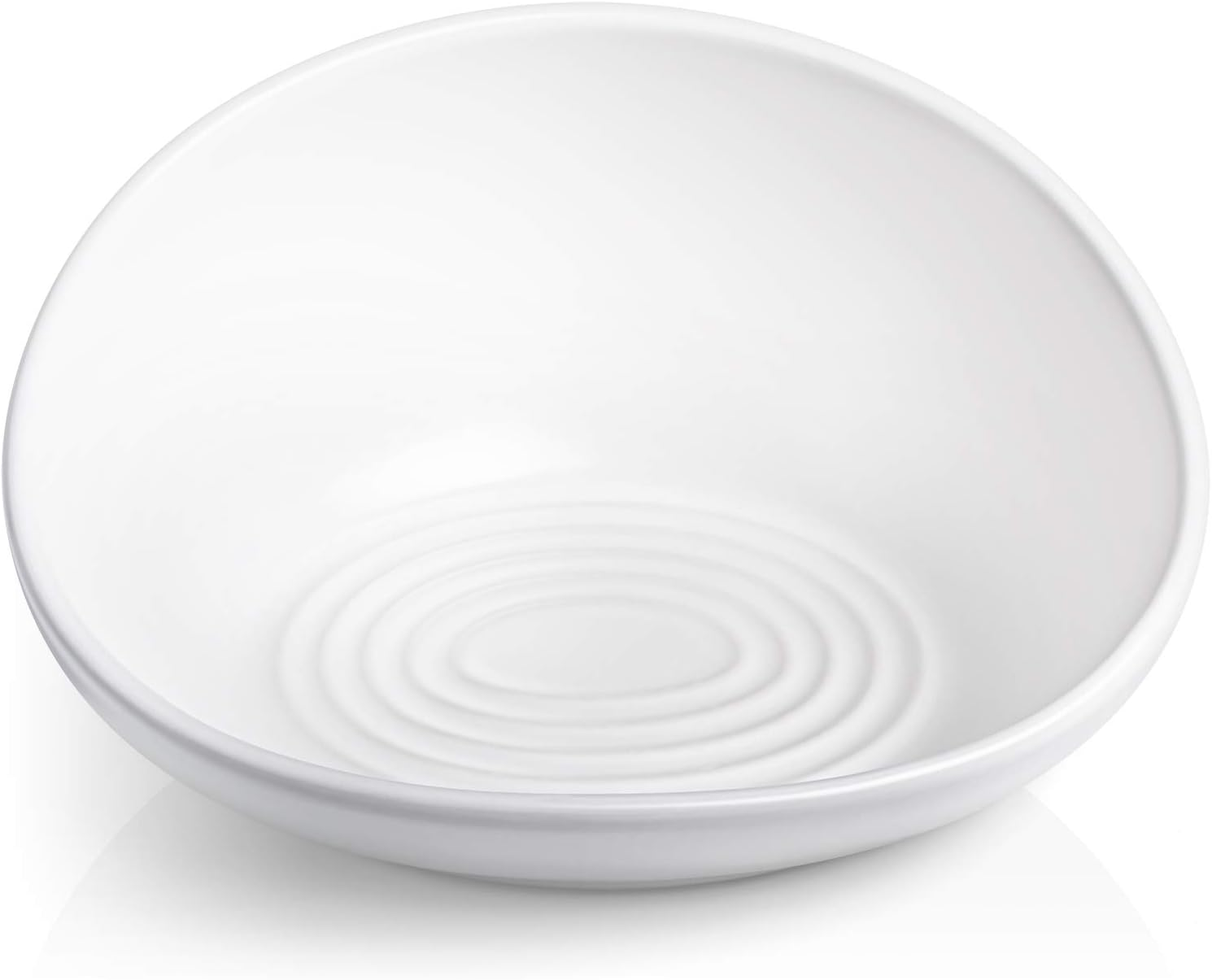 Catguru Cat Food Bowl, Ceramic Cat Bowls, No Spill Cat Bowl, Whisker Stress Free Cat Food Bowls, Non Skid Cat Bowls for Food and Water, Includes Silicone Non-Slip Mat (High-Low, White)