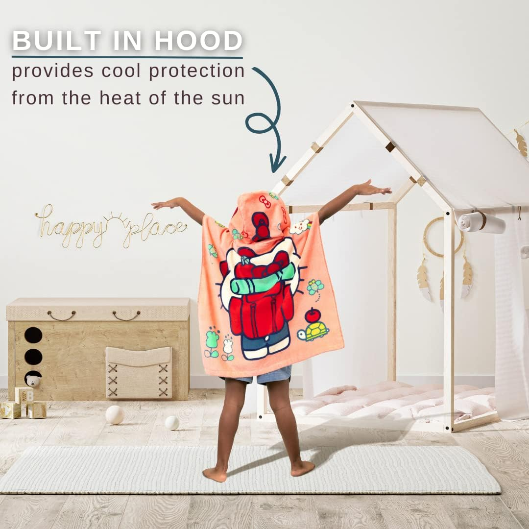 Franco Hello Kitty Kids Beach/Pool/Bath/Camping Hooded Towel Poncho 24" X 22", Absorbent Cotton Cover Up, (Official Licensed Sanrio Product) - Lol Surprise! image number 6