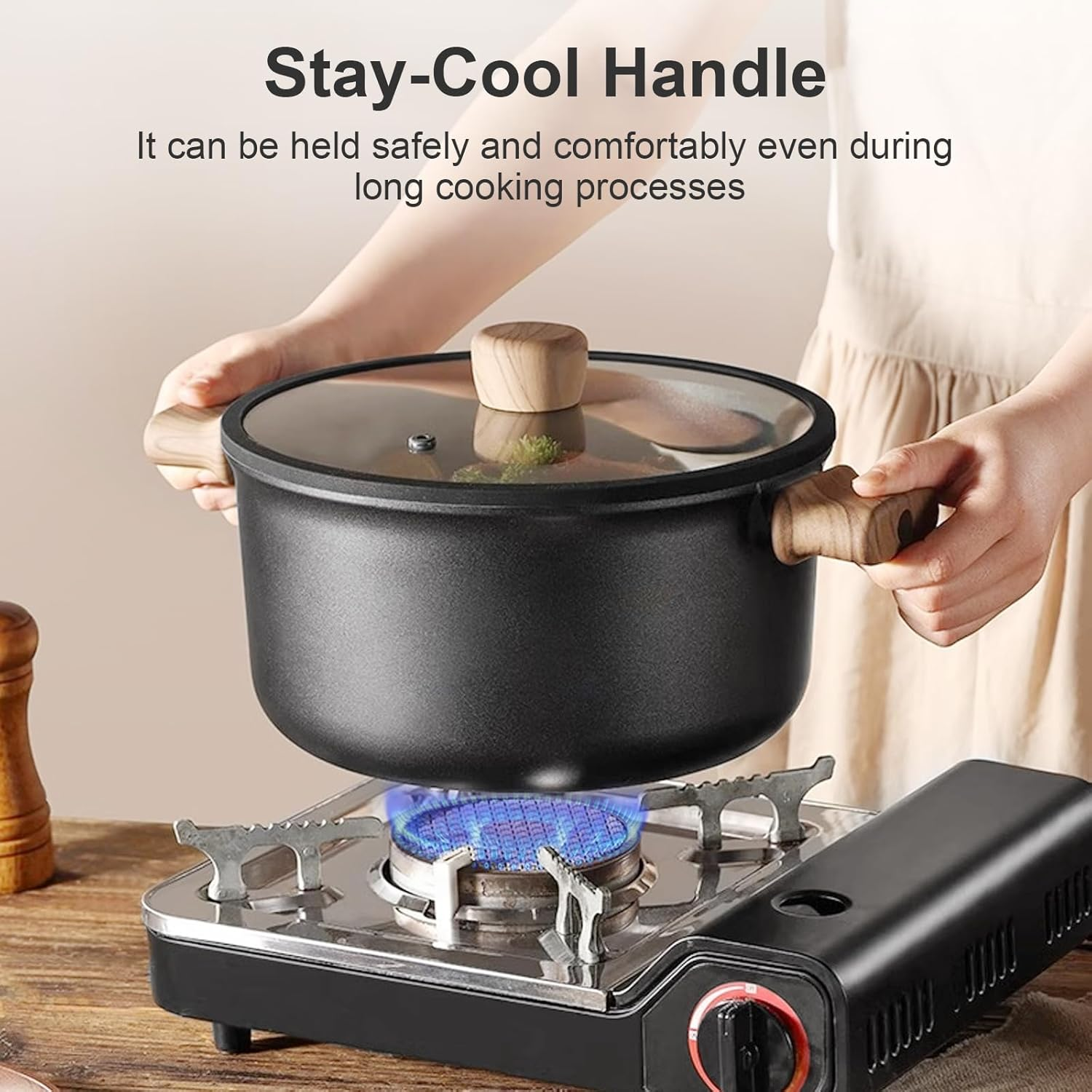 16 Pcs Pots and Pans Set Non Stick, Kitchen Nonstick Cooking Cookware Sets, Induction Cookware Set, Premium Pots and Pans with Cooking Set for All Stove Tops, PFAS and PFOA Free (16 Pcs) image number 2