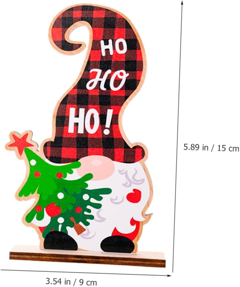 4Pcs Gnome Decorations for Christmas Tabletop Decor Christmas Hats Trees for Holiday Parties Crafts Home and Boys and Girls Room Decoration image number 3