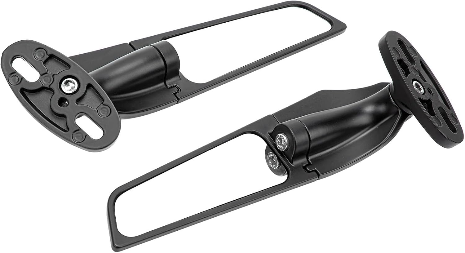 2PCS Modified Motorcycle Wing Rearview Mirrors, Motorcycle Mirrors Rear View with Convex Glass Surface, Motorcycle Accessories for KAWASA 250 300 400 650 H2 H4 image number 3