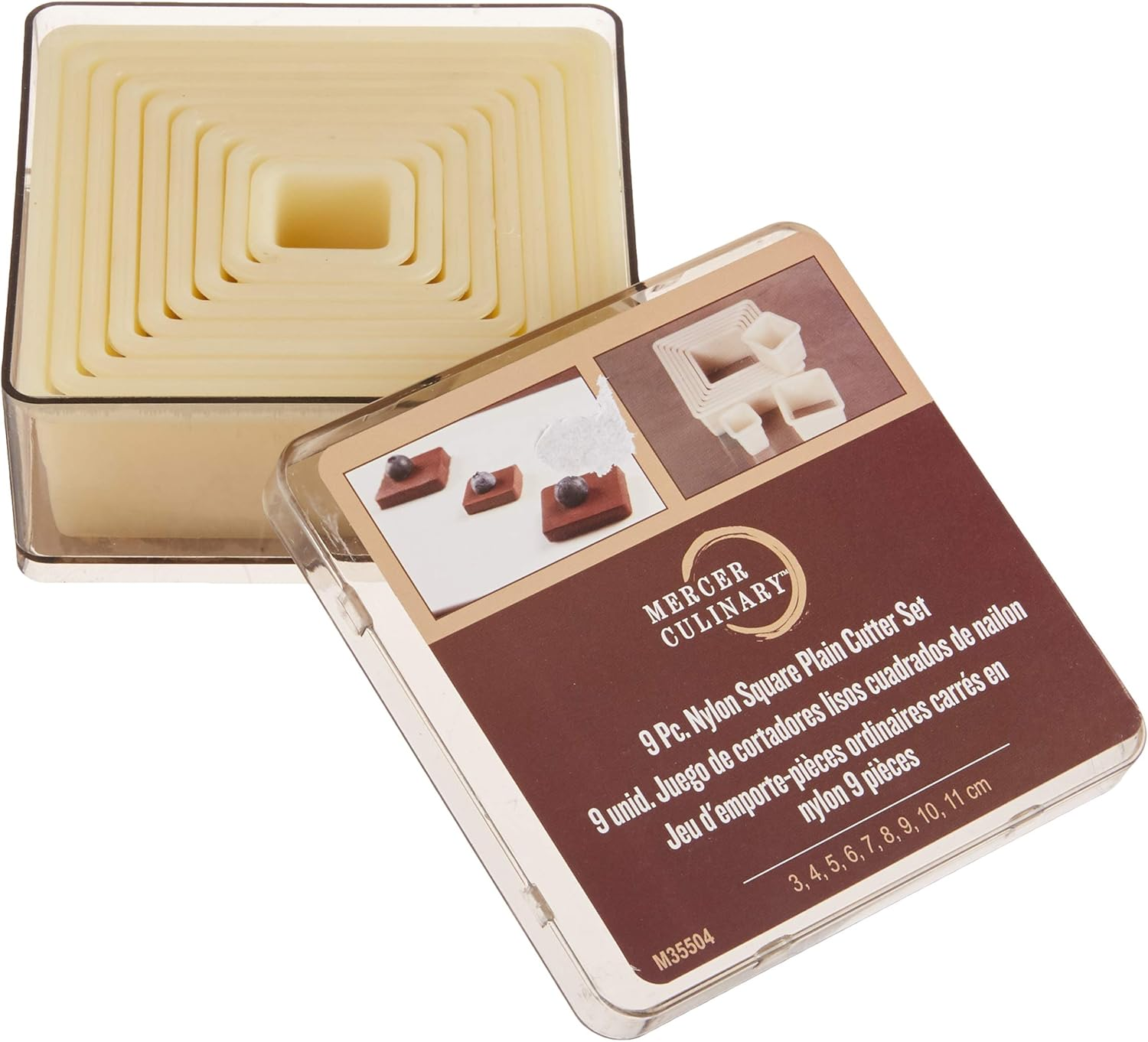 Mercer Culinary M35501 9-Piece round Fluted Nylon Cutter Set image number 3