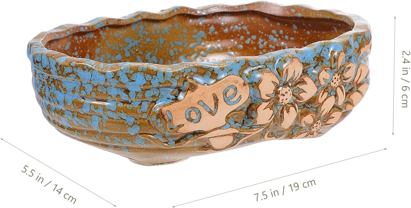 Large Ceramic Succulent Flowerpot Gardening Pot Simple Plant Adornment for Indoor Outdoor Display image number 1