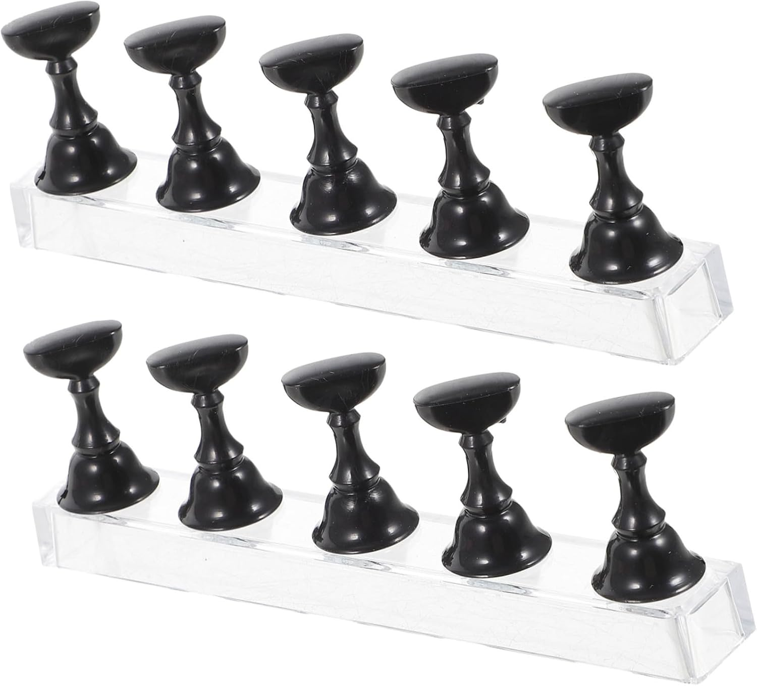 Gatuida 2 Sets Nail Tip Holder Stand Acrylic Display for Nail Art Training Magnetic Base for Easy Use for Professional Salons DIY Manicure image number 6