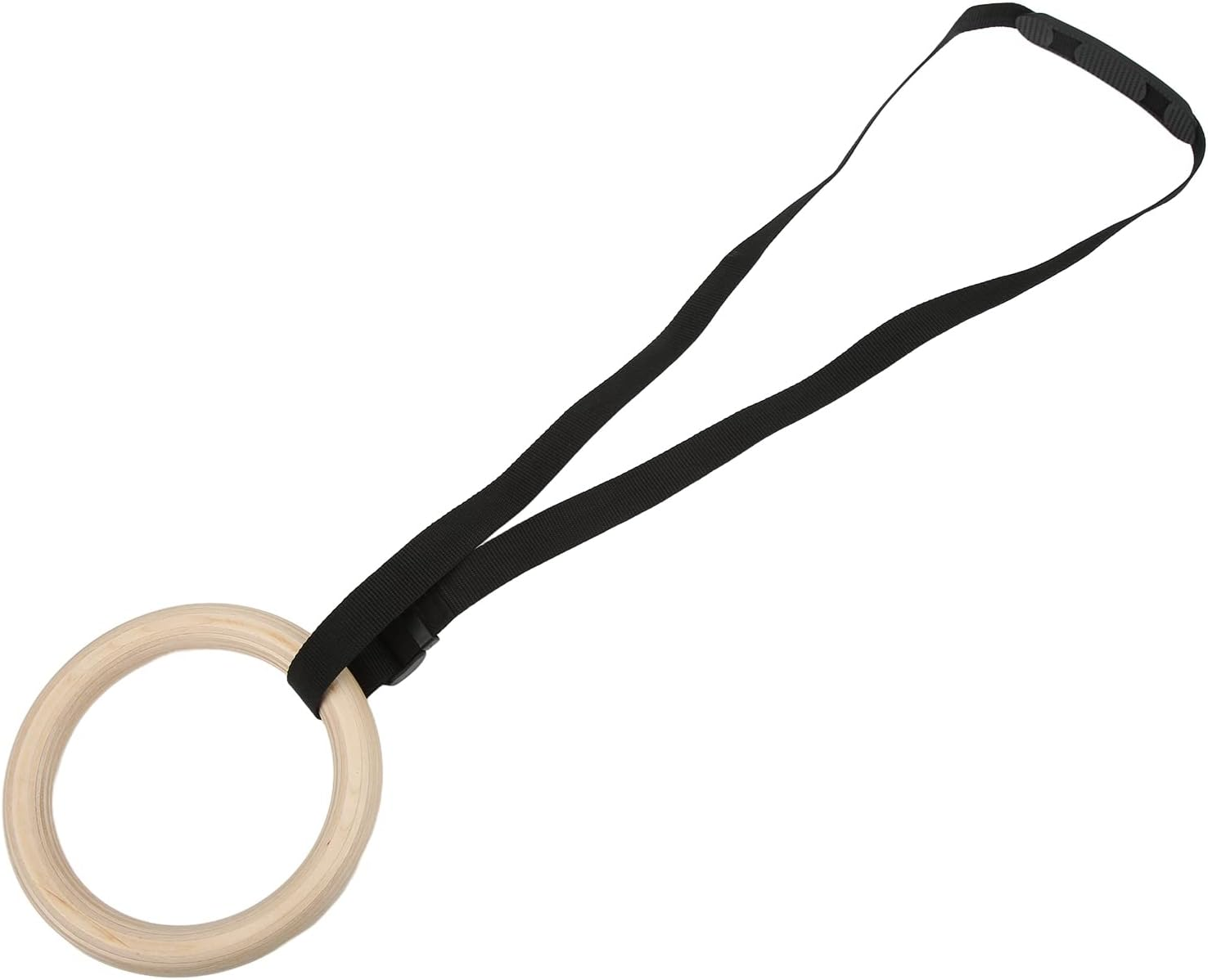 Gym Rings, Wooden 330Lbs Capacity Pull up Exercise Rings for Full Body Workout for Home image number 4