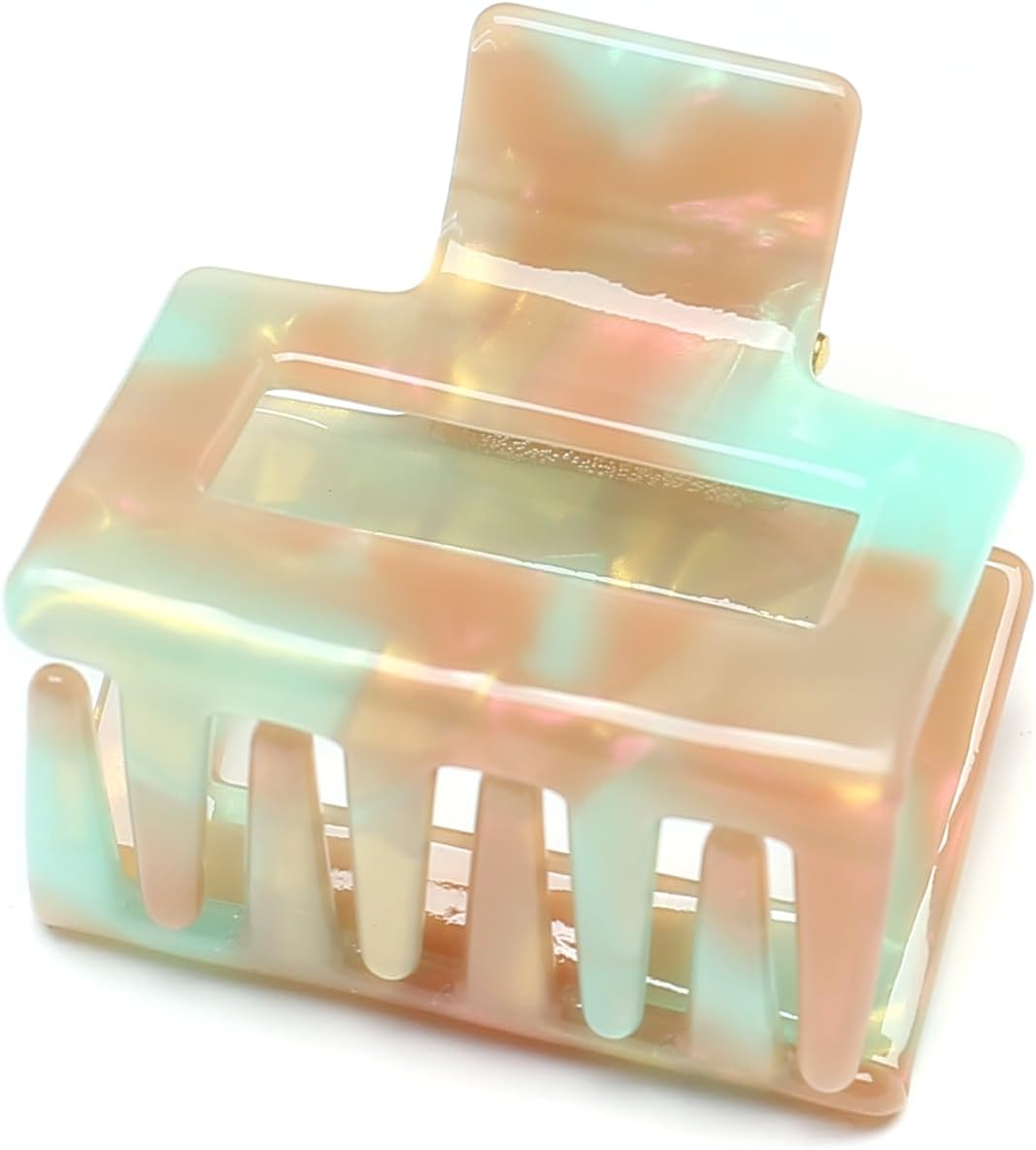 Qingoo Small Cellulose Acetate Hair Clip Beautiful Women'S Hair Clip Headdress Elegant Hair Accessory 1 Piece (5.2 Cm X 4.8 Cm, Purple Red)