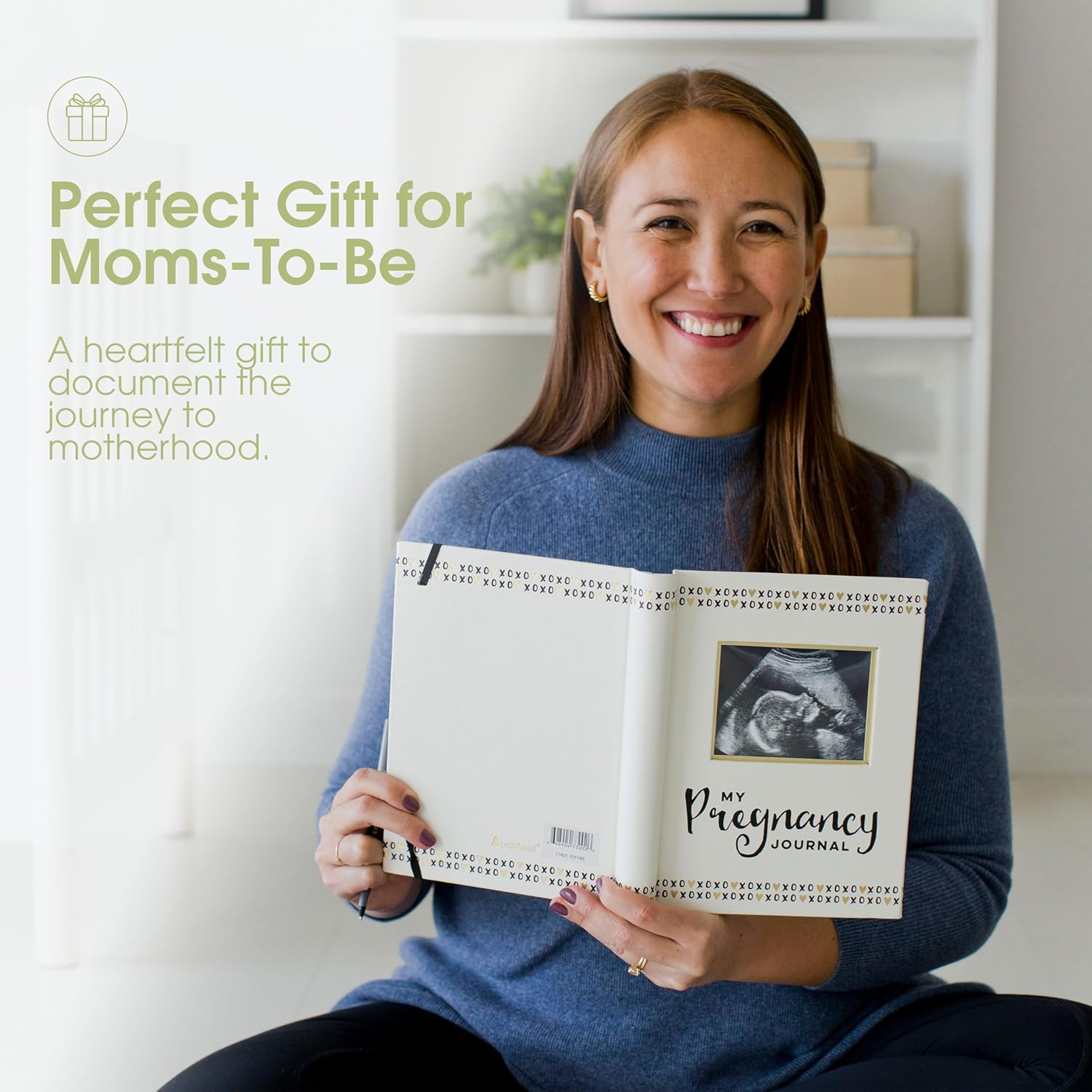 Pearhead My Pregnancy Journal, Pregnancy Keepsake Book, Newborn Milestone Memory Book, Baby Photo Album, Gender Neutral Baby Gift, 74 Fill in Pages image number 4