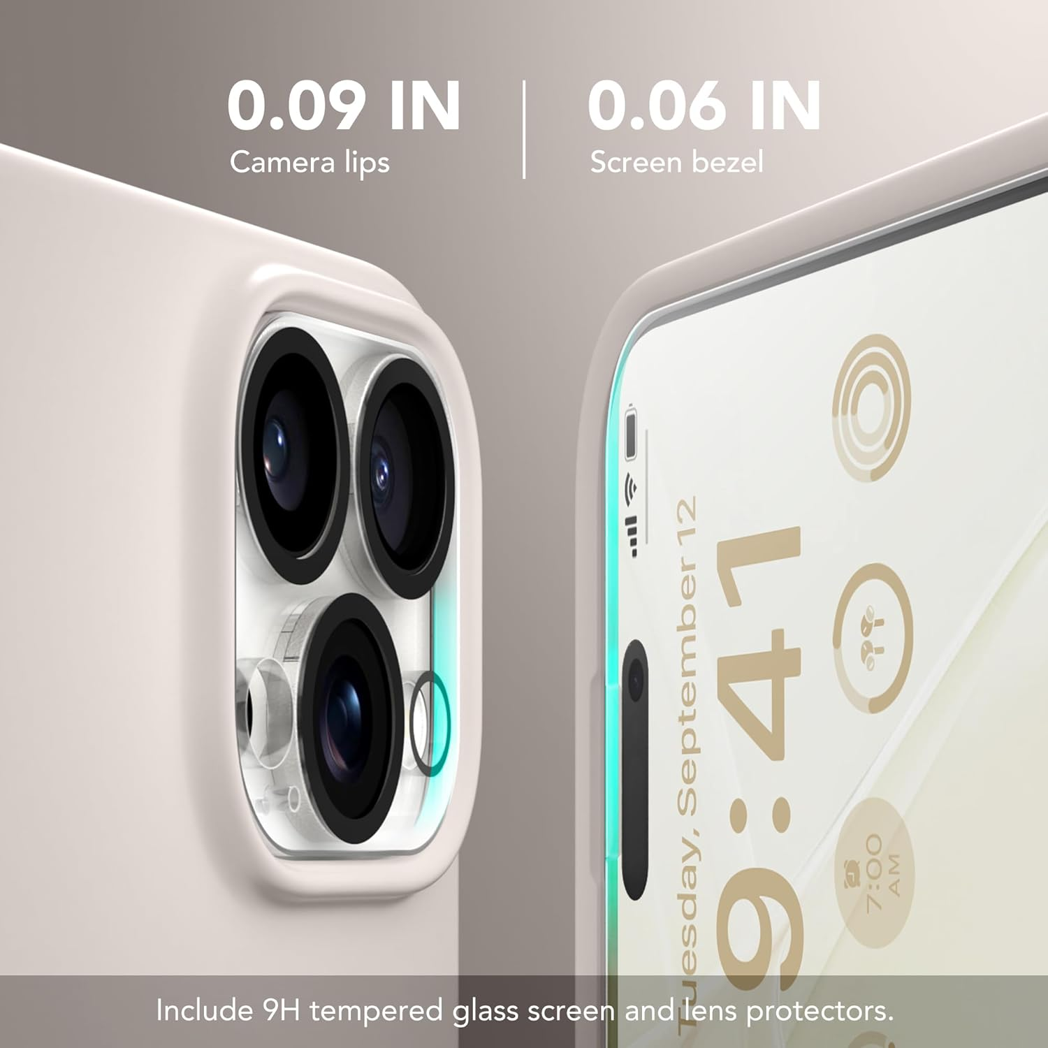 GONEZ Magnetic for Iphone 16 Pro Max Case, Compatible with Magsafe, Liquid Silicone Case, with Screen Protector + Camera Protector, Full Body Protective Shockproof Phone Cover 6.9", Stone - Black image number 3