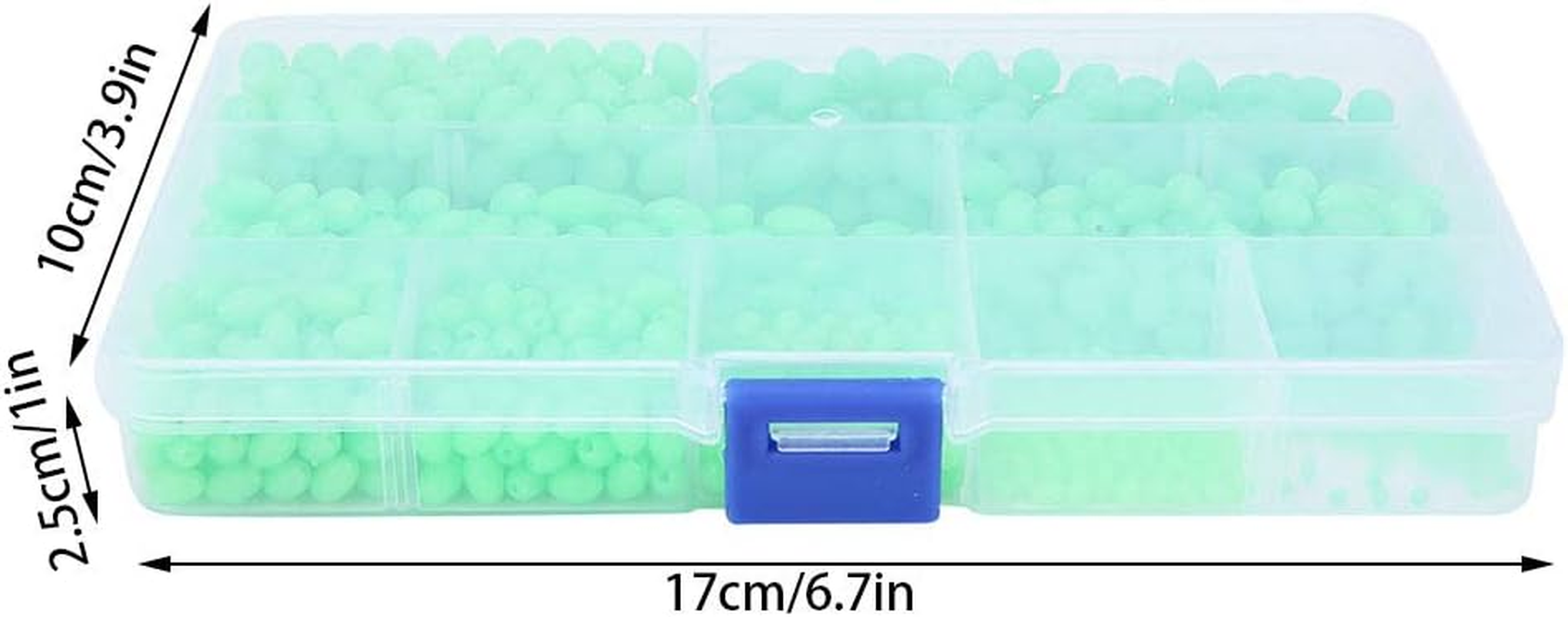 900 Pcs Luminous Glow Fishing Beads Non Slip Luminous Fishing Lures Tackle Tools for Saltwater Freshwater Kit