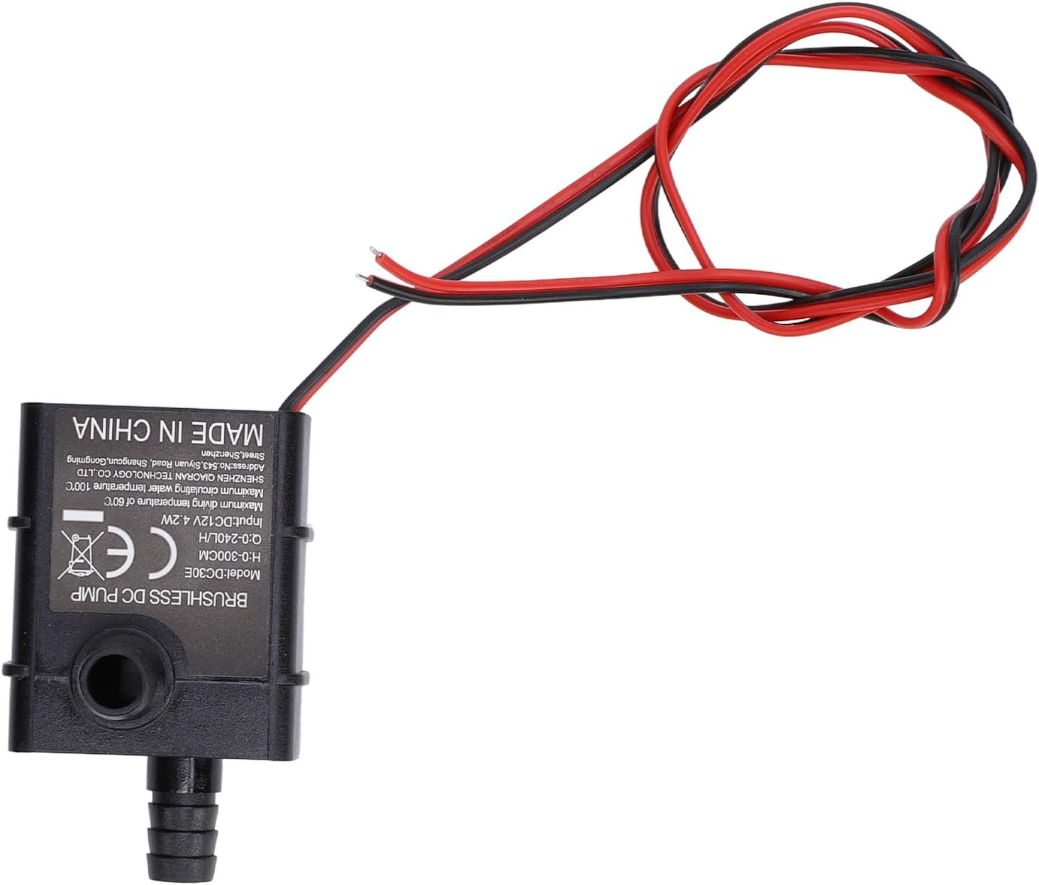 Yosoo Brushless Submersible with Adjustment 240L/H 300Cm Lift IP68 Water Resistant DC12V Pump for Fish Fountain