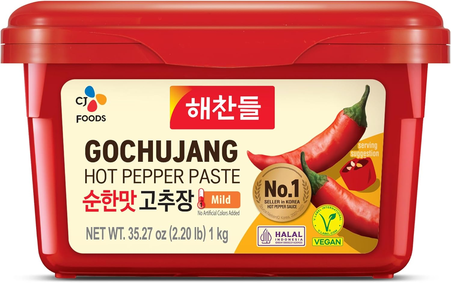 CJ Haechandle Gochujang Korean Mild Chilli Paste 1 Kg