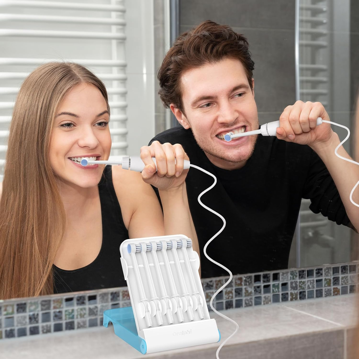 Replacement Tips for Waterpik Water Flosser (6 Brush Head Tips & Storage Case Bundle) image number 5