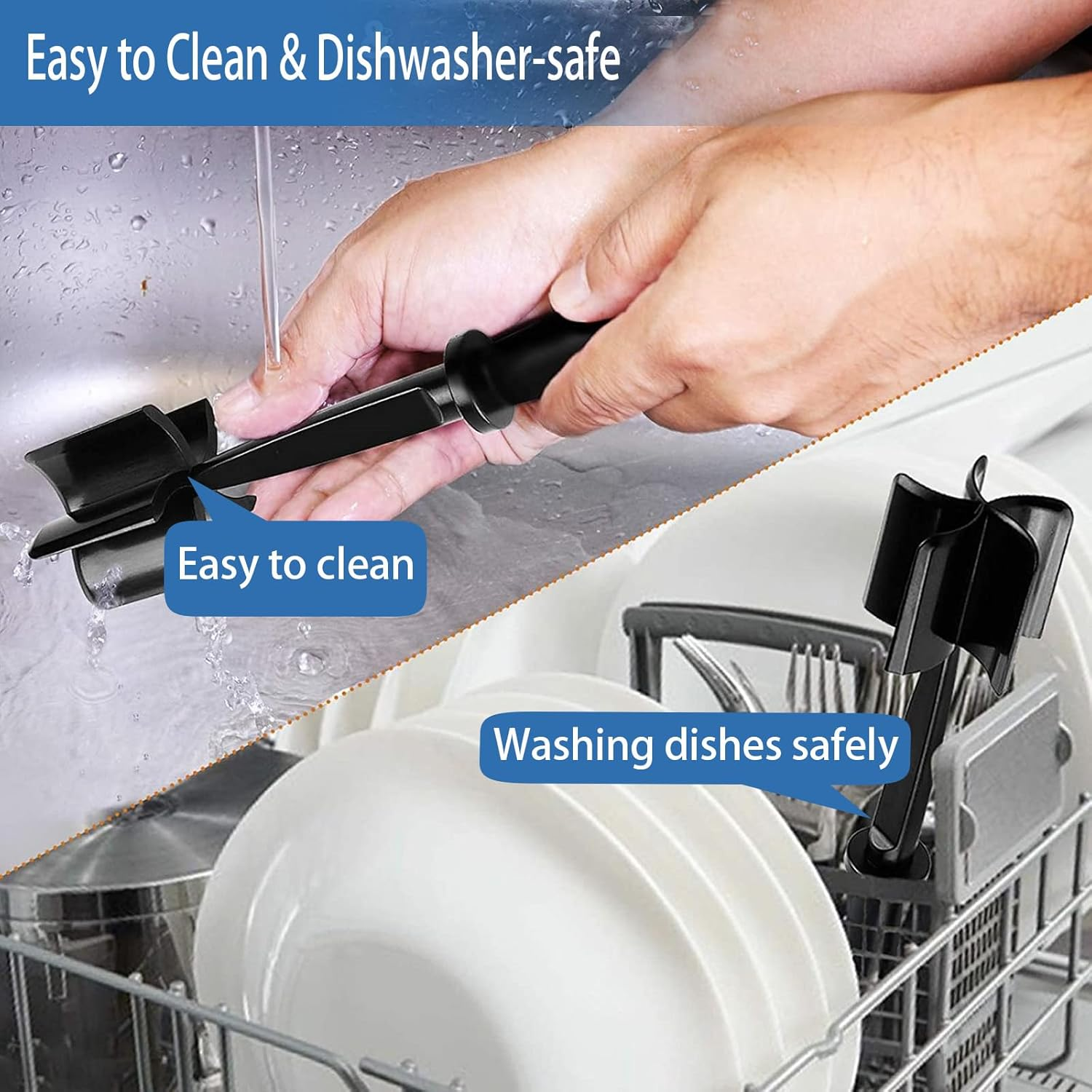 Loimon 5-Blade Meat Chopper & Hamburger Chopper Tool - Premium Heat Resistant Ground Beef Chopper, Frozen Meat Separator & Masher for Vegetables Dishwasher Safe image number 1