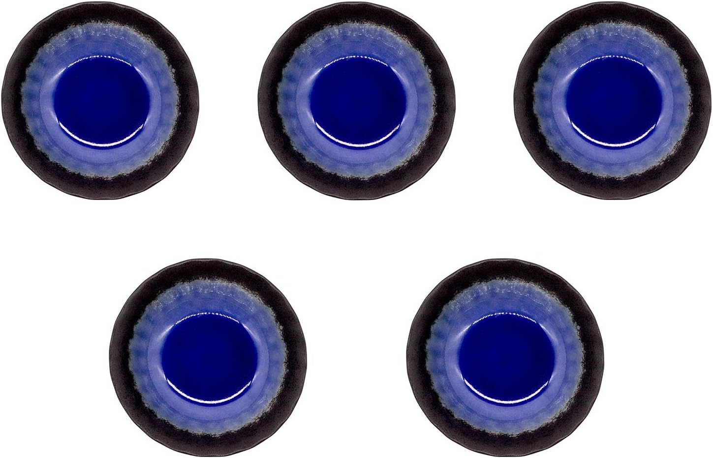Mino Ware Small Plate, Diameter 4.7 Inches (12 Cm), Set of 5, Shinkai, Made in Japan