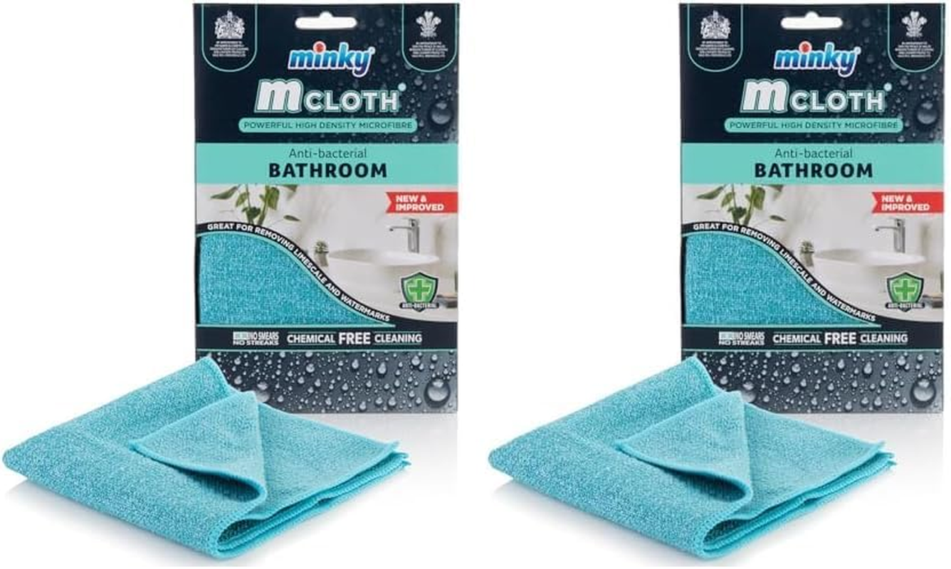 Minky M Cloth Dual-Sided Bathroom Cleaning Cloth - Anti-Bacterial Microfibre for Limescale Removal image number 6