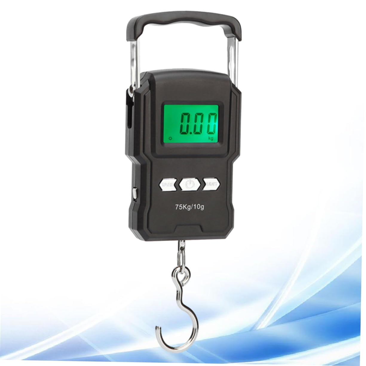 TINEASUR Mini Luggage Scale 75Kg/10G Digital LCD Display Multiple Unit Conversion Handheld Weighing Scale ABS Steel for Travel Suitcase Fishing