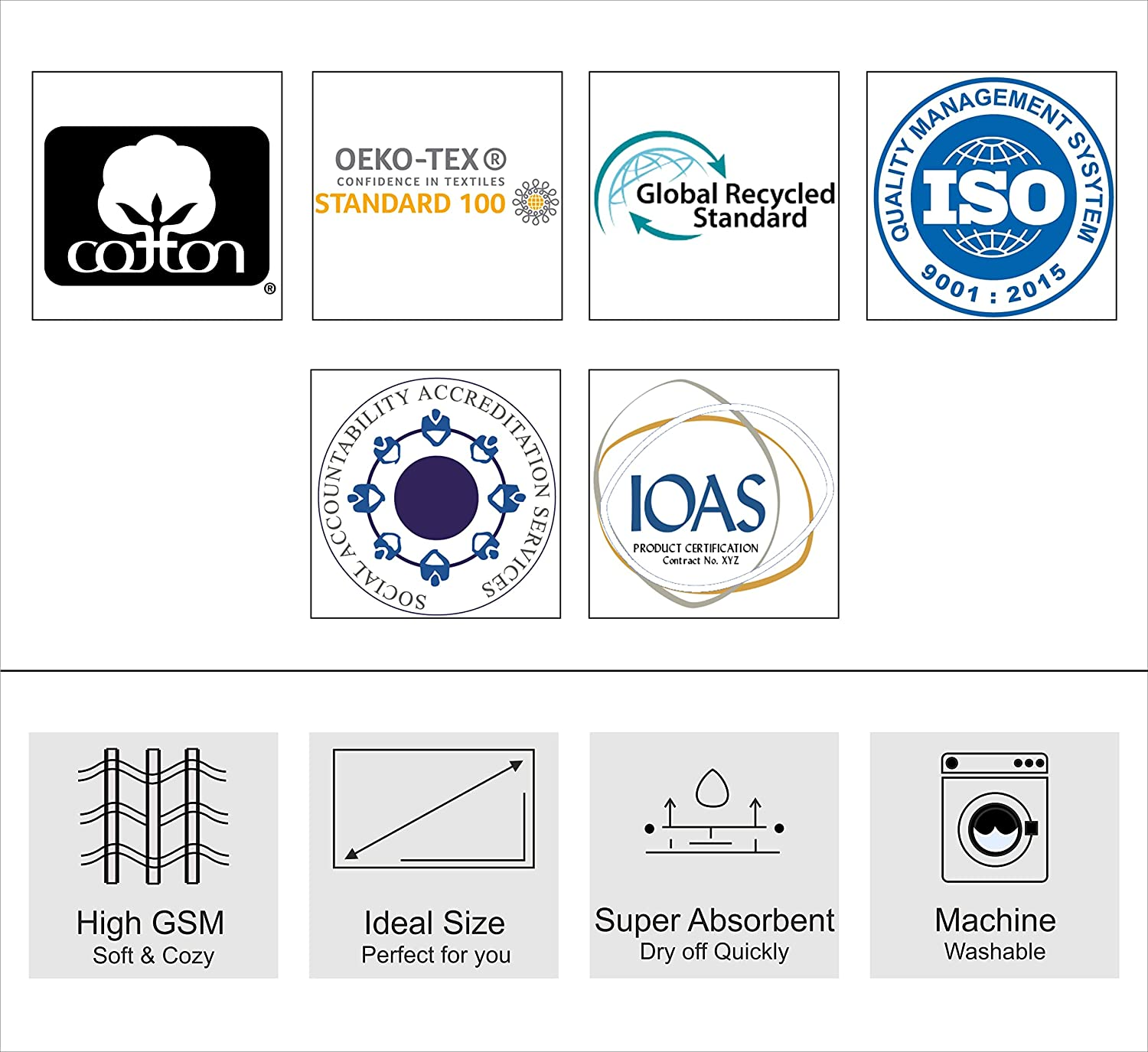 COTTON CRAFT Hotel Luxury Spa Set of 2 Bath Sheets, Oversized Ringspun Cotton 700GSM, 40 Inch X 80 Inch, Linen image number 6