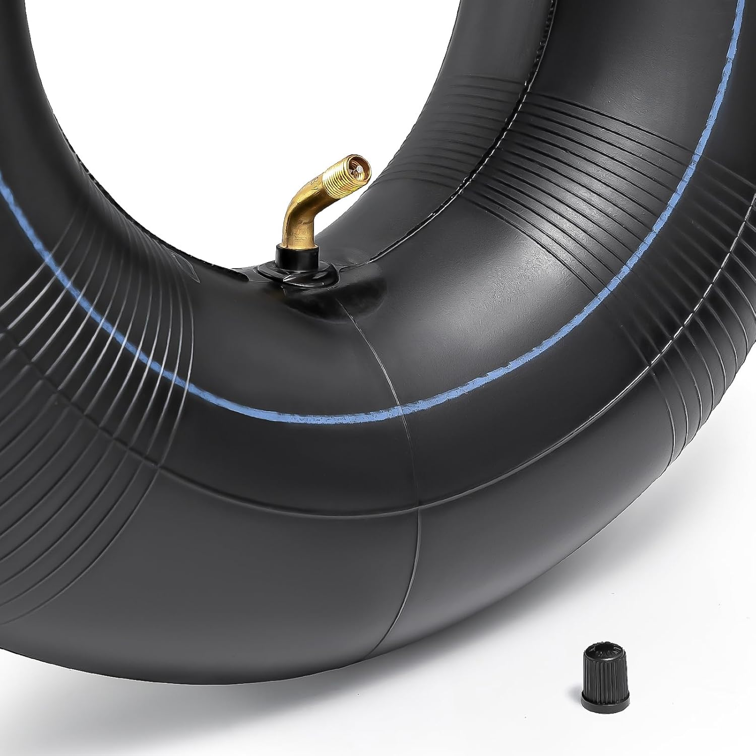 Paowin 2 Pcs 4.10-6 Tube,3.50-6 Tube,Tr87 Bent Valve,4.10/4.00/3.50-6 Heavy Duty Wheelbarrows Inner Tube,Compatible with 4.10-6 4.00-6 3.50-6 Hand Truck/Wheelbarrow/Lawn Mower Tire,Pt-025 image number 6