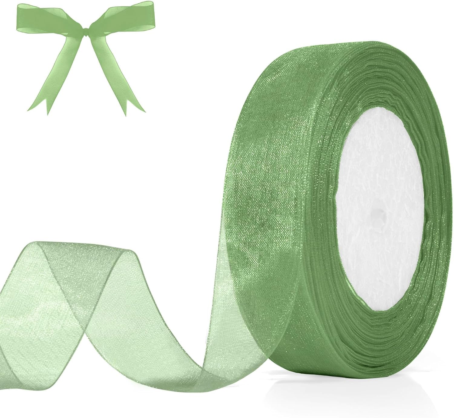 Red Organza Ribbon Thick 25Mm 50 Yards Ribbons for Gift Wrapping Crafting Chiffon Wide Matilda Red Ribbon for Flower Bouquet Bow Hair Birthday Weeding Car Cake Decoration Mothers Day Gift Christmas