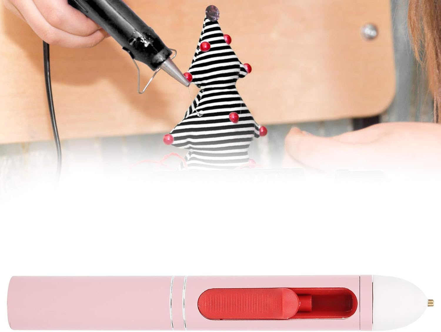 Hot Glue Gun, Cordless Glue Gun Mini Rechargeable Hot Glue Gun Kit with 75 Pcs Colorful Glue Sticks 2200 MA Battery for Crafts School DIY Arts Home image number 4