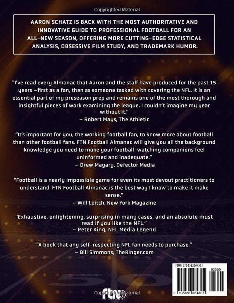 Aaron Schatz'S FTN Football Almanac 2024: the Essential Guide to the 2024 NFL Season image number 1