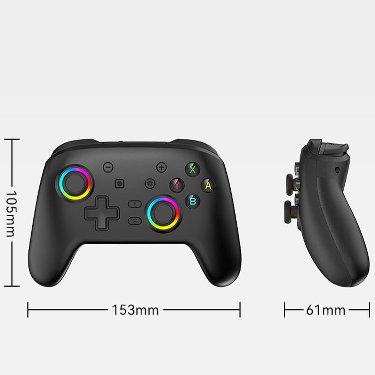 Ariv Hommey Wireless Controller for Switch, Controller Remote Gamepad Compatible with Switch/Pc/Ios/Android, with 6-Axis Gyro, Dual Motors, Wake-Up and Turbo Function White image number 6