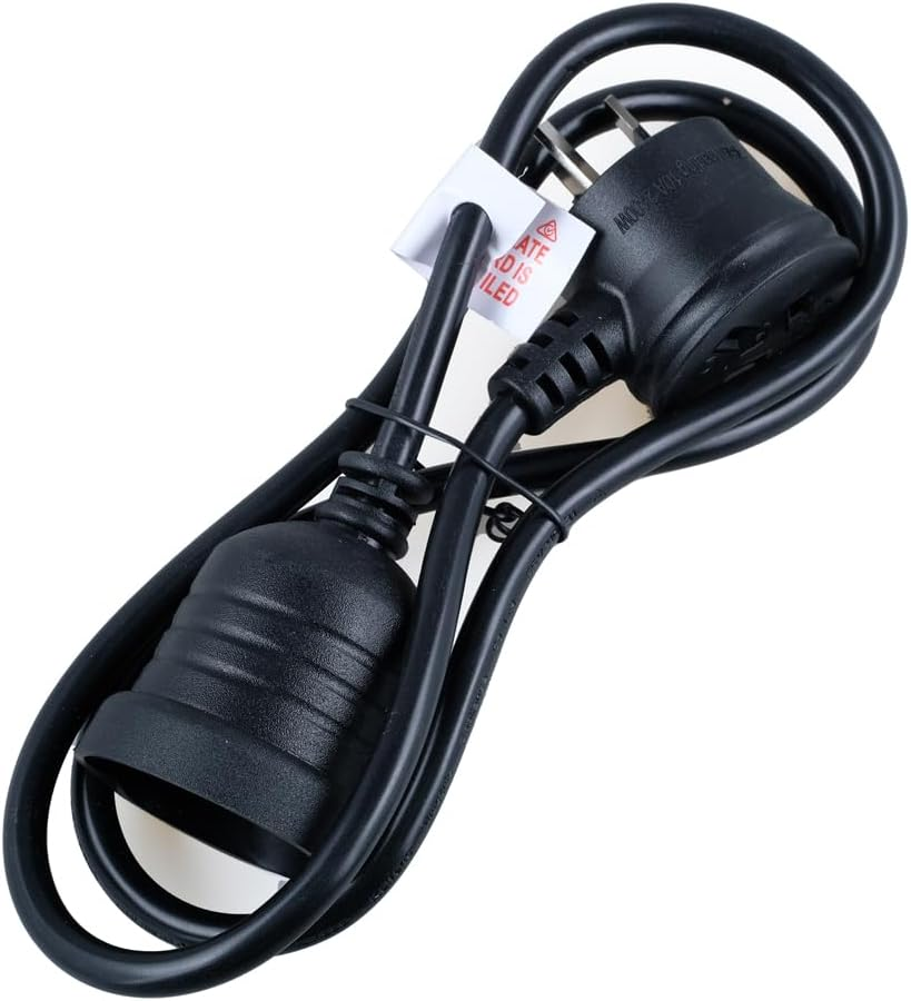 240V 10Amp Piggy Back Extension Lead, Black, 1 Meter Length image number 1