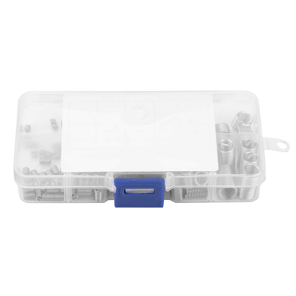 150Pcs Thread Repair Inserts, M3 M4 M5 M6 M8 Heli Coil, Helicoil M6, Helicoil Thread Repair Kit, Stainless Steel SS304 Coiled Wire Helical Screw Thread Inserts image number 3