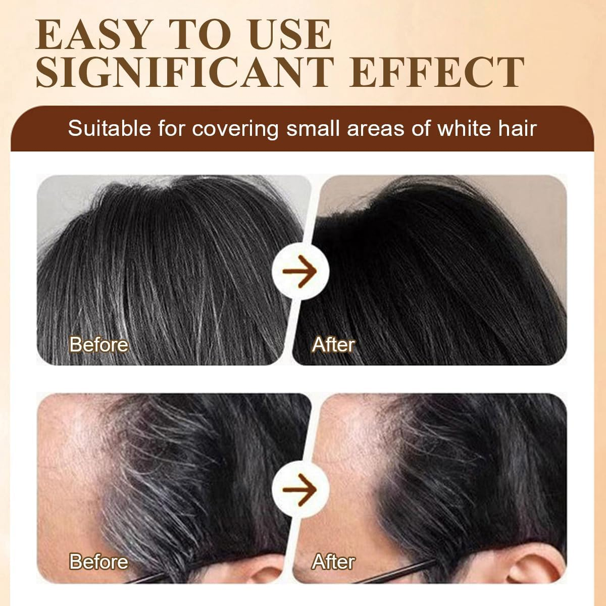 2-In-1 Hair Dye Comb for Quick Root Touch up &ndash; Temporary Hair Color Stick for Gray Coverage, Waterproof & Sweatproof Root Concealer for Women, Gentle Ammonia-Free Formula for Sensitive Scalp image number 1