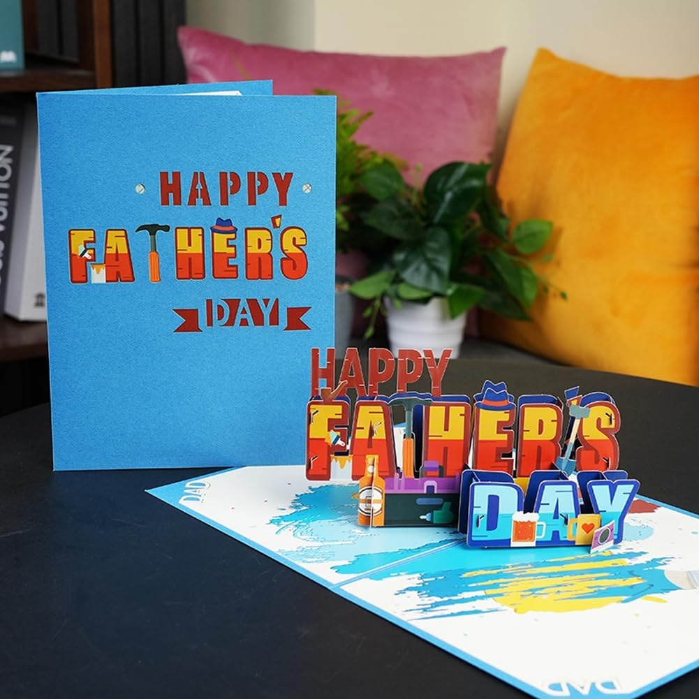 Pop up Fathers Day Card,Kiwinvou Father'S Day Card for Men, Dad, Husband, Grandpa, Him, Best Father Gifts Ideas (Happy Father'S Day) image number 5