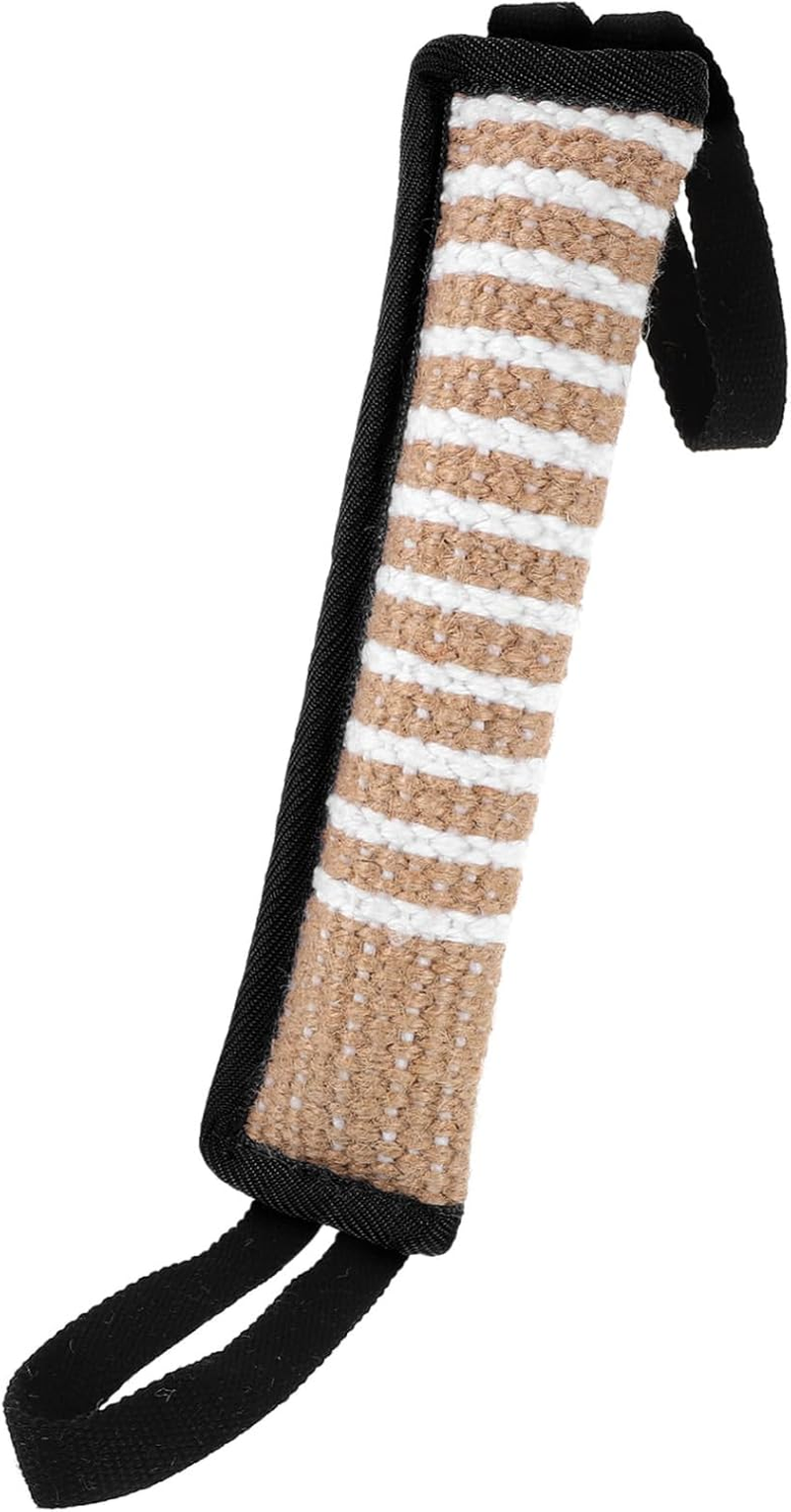 WOONEKY Dog Jute Bite Pillow Toy Interactive Training Equipment for Large Dogs Chew Resistant Toy for Bonding and Molar Exercise