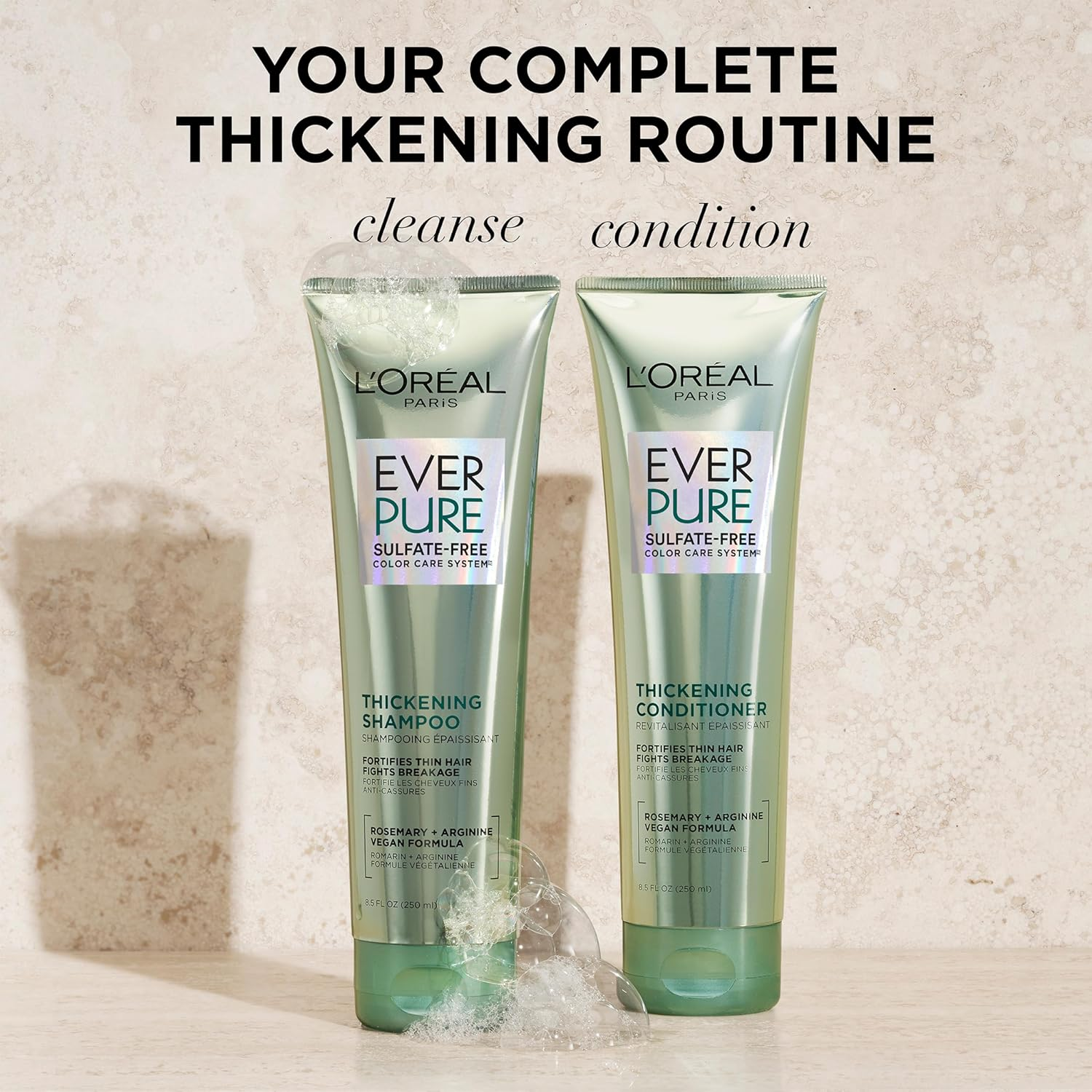 L'Oreal Paris Ever Strong Thickening Shampoo, 8.5 Ounce image number 1