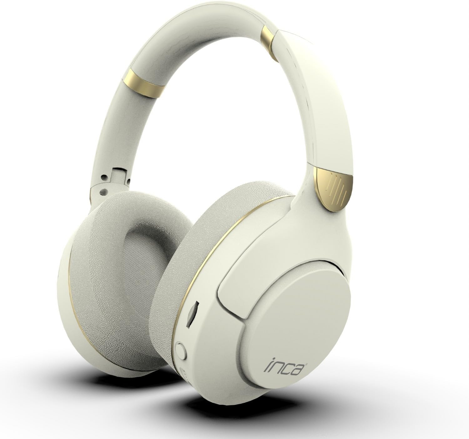 İnca IBK-503 Bluetooth Headphones, Wireless Over-Ear Headsets with Microphone, up to 12 Hours of Playback, AUX & SD Card Slot, Ergonomic Design for Music & Gaming (White) image number 2