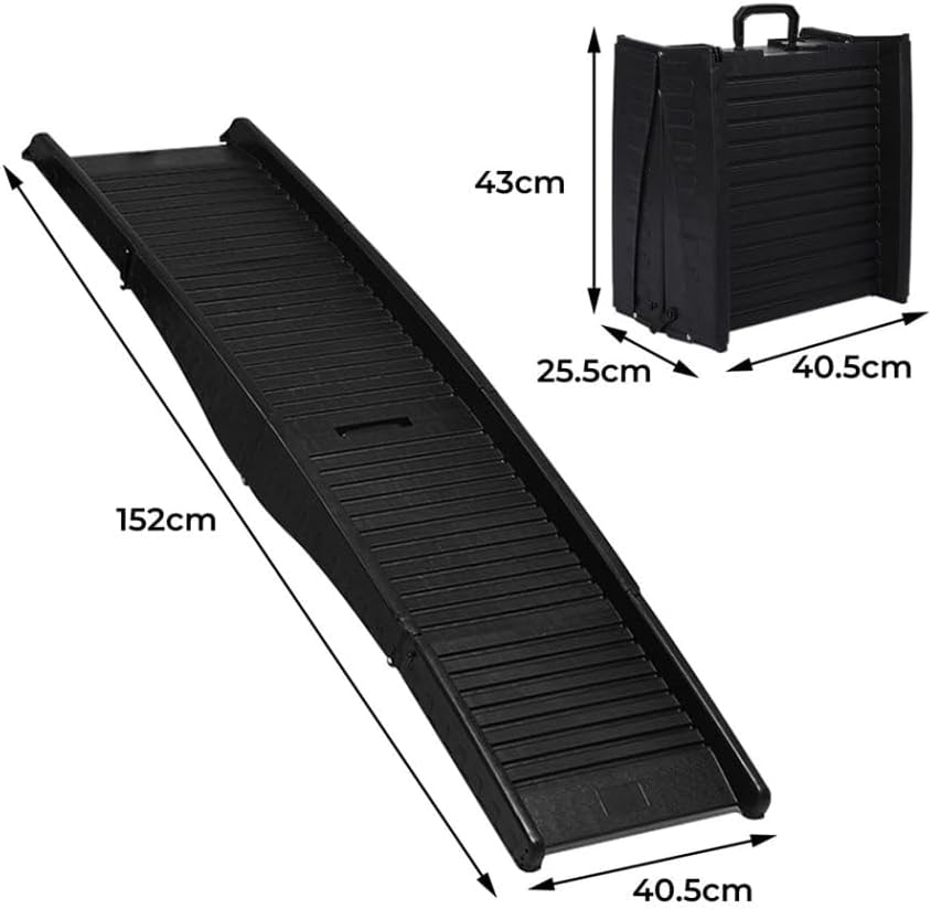 Pawz Stair Step Foldable Portable Lightweight Pet Ramp, Black image number 4