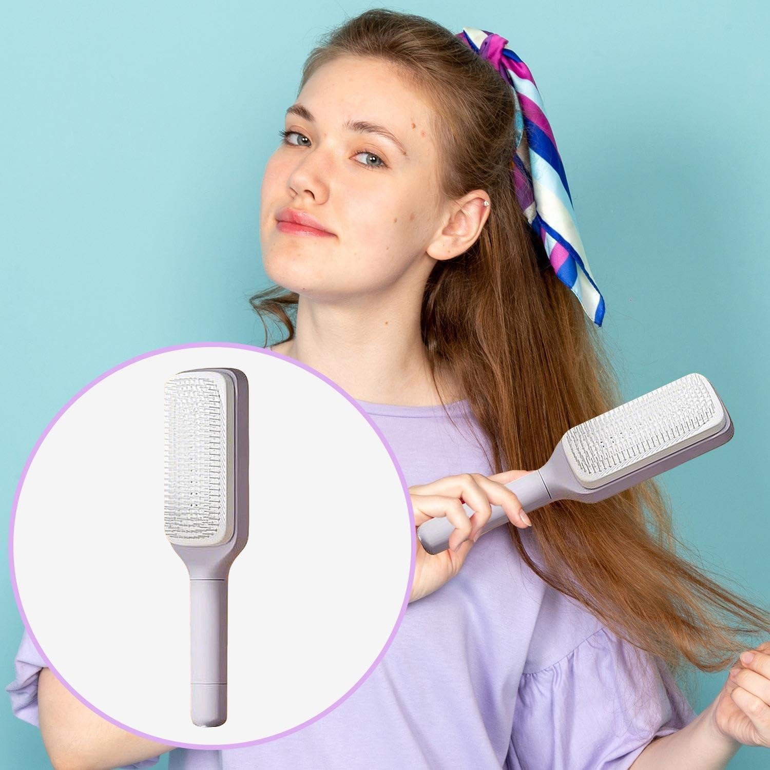 2 Pieces Massage Comb, Curly Brush, Massage Scalp, Self-Packed Brush, Anti-Dandruff Comb, Multifunctional Massage Comb image number 2