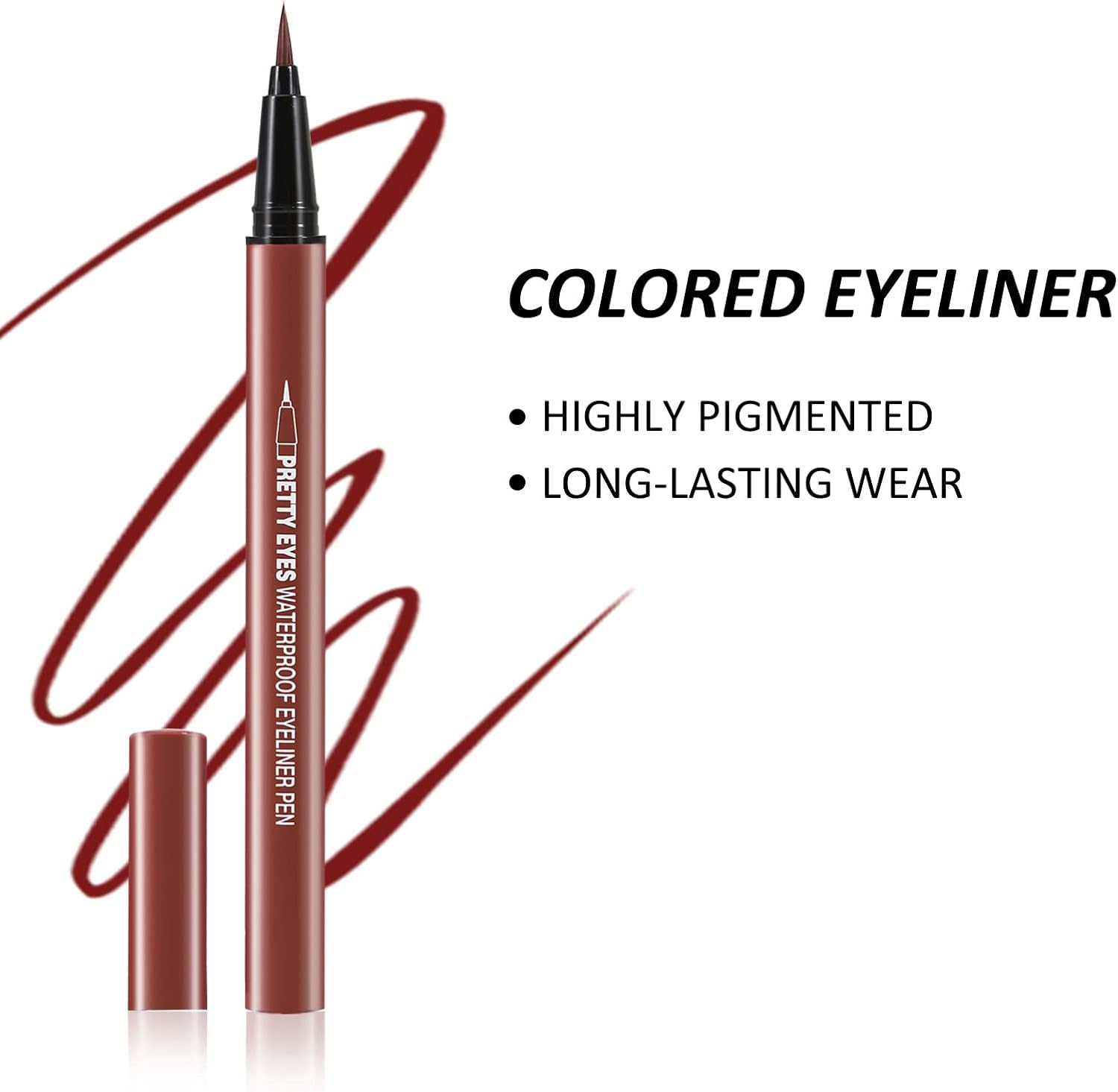 Boobeen Liquid Eyeliner Pen, Matte Eye Liner with Precision Tip, Long Lasting Eyeliner Pencil for Bold Eye Makeup, Glides on Smoothly - 02 image number 4