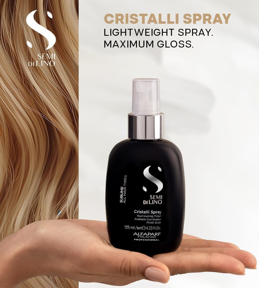 Alfaparf Semi Di Lino Sublime Cristalli Spray (All Hair Types) 125Ml image number 5